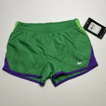 Nike Girls Dri-Fit Running Shorts Spring Leaf Green Sz 6 6X NEW - £8.64 GBP