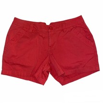 Columbia Womens 100% Cotton Red Chino Shorts w Pockets, Size 2 - £4.68 GBP