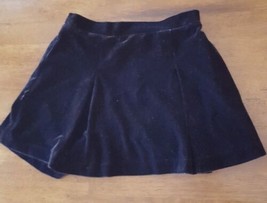 Girls Skirt Black Velvet Charter Club size 5 Dressy Stretch Elastic Waist - £3.95 GBP