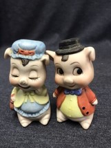 Vintage Anthropomorphic Ceramic Pig Couple   3.5” Tall - £9.28 GBP