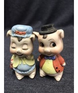 Vintage Anthropomorphic Ceramic Pig Couple   3.5” Tall - £9.30 GBP