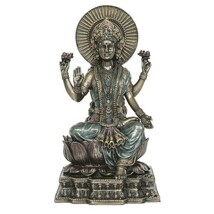 LAKSHMI STATUE 6&quot; Hindu Indian Wealth Goddess High Quality Bronze Resin ... - $755.09 MXN