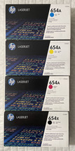 HP 654X 654A Toner Cartridge Set CF330X CF331A CF332A CF333A For M651 Sealed Box - £598.09 GBP