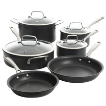 Kenmore Pro Arbor Heights 10 Piece Nonstick Aluminum Cookware Set in Black - £155.01 GBP