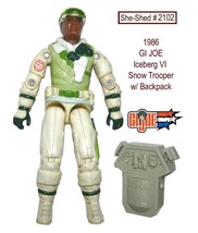 1986 GI JOE Iceberg VI Snow Trooper w/ Backpack Action Figure Toy - used - £7.80 GBP
