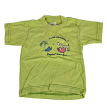 VTG John Lennon Green Elephant Rhino Giraffe Living Life in Peace T Shirt 12-18m - $29.69