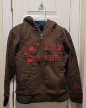 Gap Boy's Brown Est Mcm Lxix Quilted Lined Hoodie Size Xl (12) - $40.00