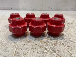 7 Quantity of Red Octogonal Insulators 11mm Bore 51mm OD 51mm Tall (7 Quantity) - £23.44 GBP