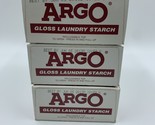 Argo Gloss Laundry Starch Easy to Use Crisp Finish 16 Oz Lot of 3 EXP. 0... - £39.50 GBP