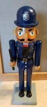 14&quot; Wooden Nutcracker 2012 Policeman British Cop Blue Uniform FS - £39.14 GBP