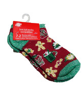 Christmas House Christmas Gingerbread Low Cut Socks Fits Shoes 7-2 - £10.19 GBP