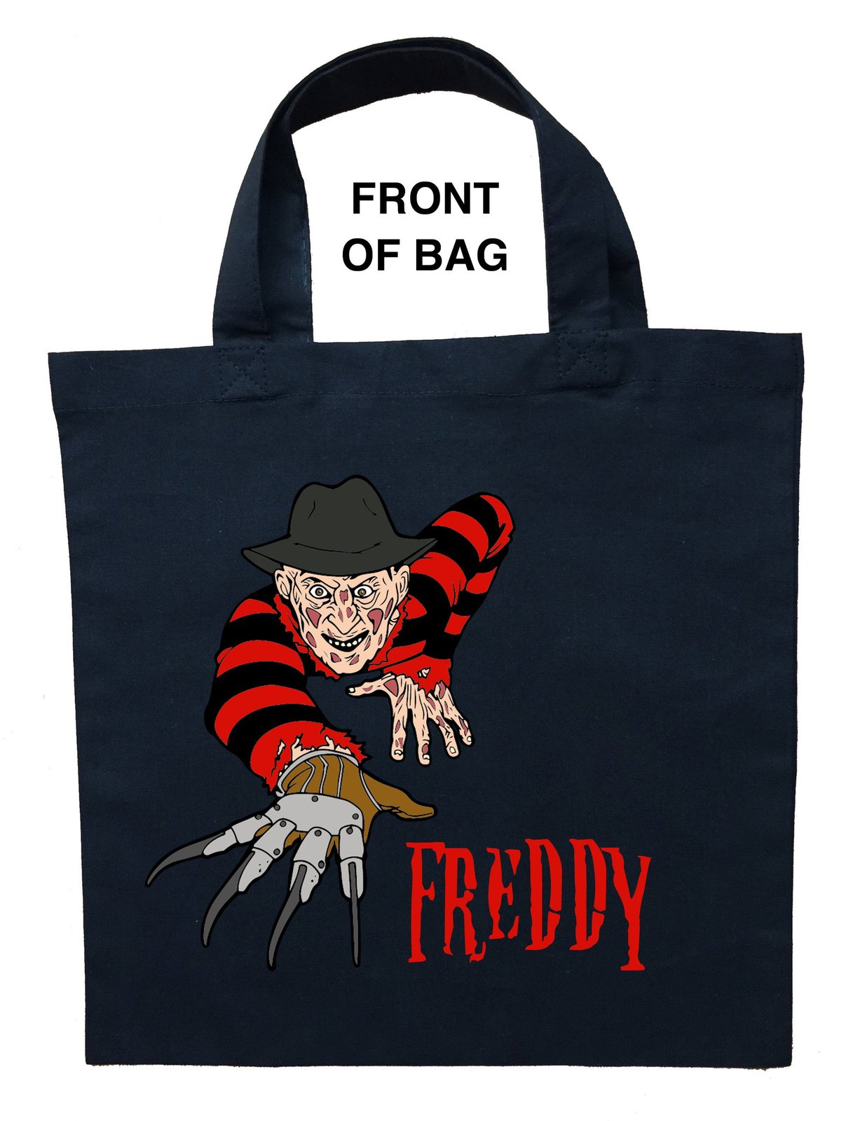 Freddy Krueger Trick or Treat Bag, Personalized Freddy Krueger Halloween Bag, Fr