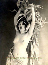 Nude Woman Chorus Girl 8.5x11&quot; Vintage Lovely Naked Female French Postcard Image - £7.07 GBP