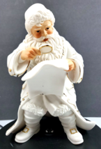 Grand Noel Porcelain Santa Reading His List 2001 Collector Edition  No box B31-2 - £44.74 GBP