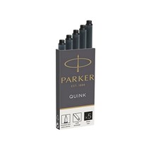 Parker S0116200 Quink Fountain Pen Refills, Long Cartridges - Pack of 5,... - $12.00