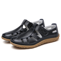 Women Ladies Female Mother Genuine Leather Shoes Sandals Gladiator Summer Beach  - £37.76 GBP