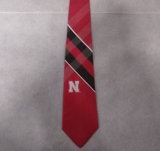 Nebraska Cornhuskers Tie Eagles Wings New With Tags Plaid Print Red  - £19.50 GBP