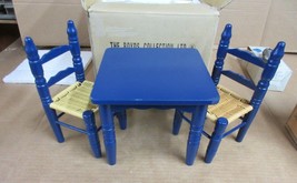 Boyds Bears Sturbridge Table And Chairs Set 654953 Blue Bear Doll Display - £57.51 GBP