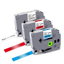 3 Pack Tz Tape 12Mm 0.47 Laminated Compatible For Brother P-Touch Label Tape Ref - £19.63 GBP