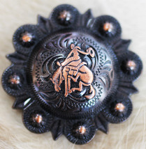 Set 4 Conchos Rhinestone Horse Saddle Western Bridle Rider Co340 - $24.74