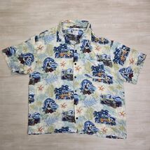Walt Disney World Mickey Mouse Hang Loose Hawaiian Shirt Vintage Surf Si... - $39.59