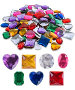 1&quot; Assorted Colorful Adhesive Stick-On Heart Star round Shaped Jewel Gem... - $199.53 MXN