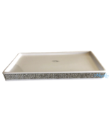 Bella Lux Vanity Tray White Crystal Rhinestones Bling Bathroom Accessory - £24.83 GBP