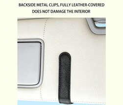 German Shepherd Magnetic Car Glasses Holder Faux Leather Clip Black image 3