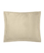 Sferra Perrio Oat Standard Sham Tan Geometric Motif Cotton Matelassé Italy NEW - $36.10