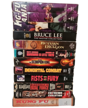 Kung Fu Karate Martial Arts VHS Movies Lot of 12 80s 90s Bruce Lee Fighting - £44.83 GBP