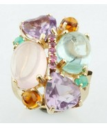 Authenticity Guarantee

14k Yellow Gold Multi-Gemstone Plaque Cocktail R... - $2,058.21