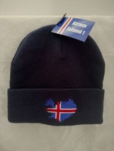 Embroidered Island Flag Cuffed Unisex Beanie Hat New - £21.69 GBP