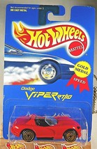 1991 Hot Wheels Blue Card #210  DODGE VIPER RT/10 Red Variant w/Gold UH Sp Varia - £7.03 GBP