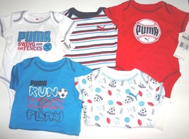 PUMA Infant Boys  Bodysuits 5 pack T-Shirt   3-6 M   NWT Sports - £13.81 GBP