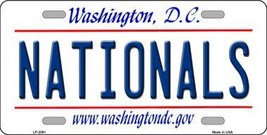 Nationals Washington DC State Background Metal Novelty License Plate LP-... - £14.86 GBP