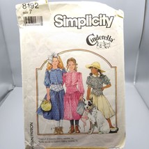 Vintage Sewing PATTERN Simplicity 8192, Childrens Cinderella 1987 Girls ... - £16.05 GBP