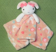 Baby Gear Bunny Pink Plush Security Blanket Rabbit Lovey Binky 16x16&quot; Baby Toy - £17.63 GBP