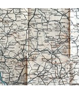 Map Bordeaux Limoges Bourges Southern France Rare 1914 Lithograph WW1 Er... - £78.21 GBP