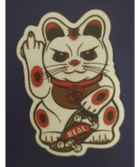 Cat Skateboarding Middle Finger Sticker Decal - £3.16 GBP