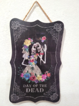Halloween Day of the Dead Couple Dia De Los Muertos Skeleton Wall Sign 1... - $19.99