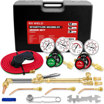 RX WELD Medium Duty Oxy Acetylene Torch Kit with Check Valves, Gas Cutti... - $288.25