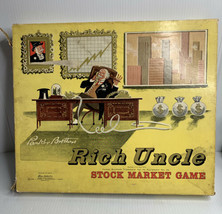 Vtg 1959 Parker Brothers Rich Uncle Stock Market Board Game Parts Missing - $17.82