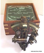 NauticalMart 5&quot;Solid Brass Sextant Antique in Glass top - $69.40