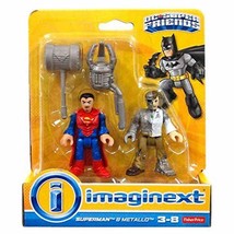 Fisher-Price Imaginext DC Super Friends Superman and Metallo Figure DFX91 - $12.01