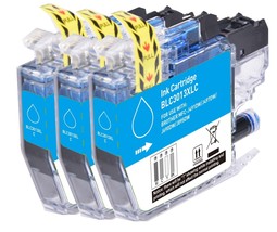 3P Cyan Printer Xl Ink Fits Brother Lc3013 Mfc-J491Dw Mfc-J497Dw Mfc-J895Dw - £18.86 GBP