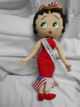 Betty Boop Plush Doll 17" Tall Kellytoy Kelly Toy Plush 2004 patriotic flag  - $23.76