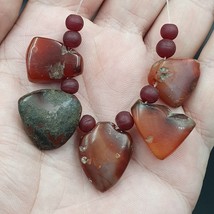 Antico antico lotto 5 pendenti in agata vecchia perla di agata africana ... - $1,140.46 MXN