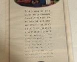 Ford Vintage Print Ad Advertisement pa16 - £6.22 GBP