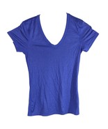 Nike Short Sleeve Shirt Womens Size XS Royal Blue V Neck - $31.59 CAD