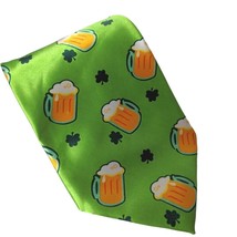 St Patrick&#39;s Day Green Beer Mugs Shamrocks Irish Novelty Necktie - £16.61 GBP